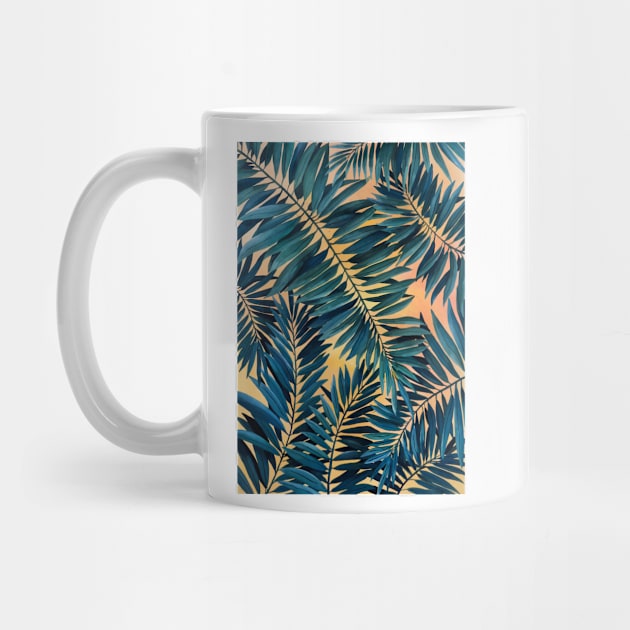 Abstract Palm Leaves 3, Tropical Plant Illustration by gusstvaraonica